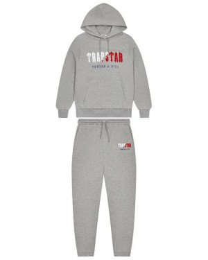 Trapstar Decoded Chenille Hooded Trainingsanzug Herren Grau Schweiz | YOXBZC673