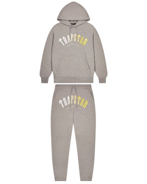 Trapstar Decoded Hooded Gel Trainingsanzug Herren Grau Gelb Schweiz | KGTIWO930