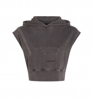 Trapstar Deconstructed Cropped Sleeveless Hoodie Damen Waschen Schweiz | SGJXBK309