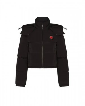 Trapstar Irongate Detachable Hooded Puffer Pufferjacket Damen Schwarz Schweiz | MOFEKX641