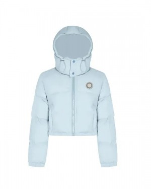 Trapstar Irongate Hooded Puffer Pufferjacket Damen Blau Schweiz | EFYVAT817