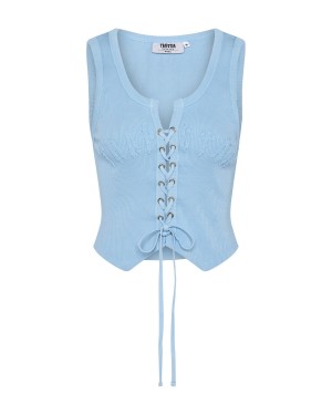 Trapstar Irongate Lace Up Weste Damen Blau Schweiz | BHQXCG906