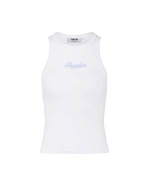 Trapstar Racer Cashmere Weste Damen Weiß Blau Schweiz | QWSLVA832