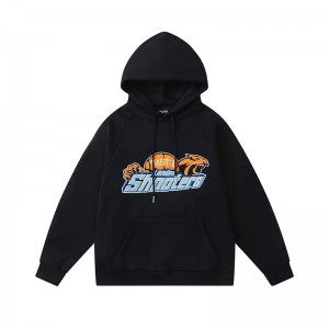 Trapstar Shooters Orange Logo Hoodie Herren Schwarz Schweiz | NEXDAU325