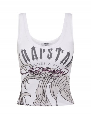 Trapstar x Ed Hardy Weste Damen Weiß Schweiz | GPLCAK896