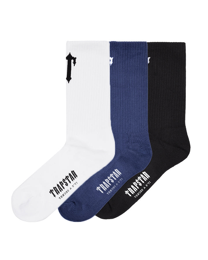 Trapstar 3 Pack Irongate T Socken Herren Schwarz Navy Weiß Schweiz | ISGNHQ384