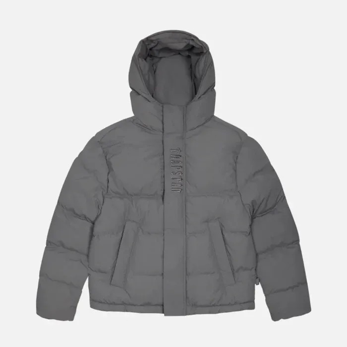 Trapstar Decoded Hooded Padded Puffer Pufferjacket Herren Grau Schweiz | XULSPQ875