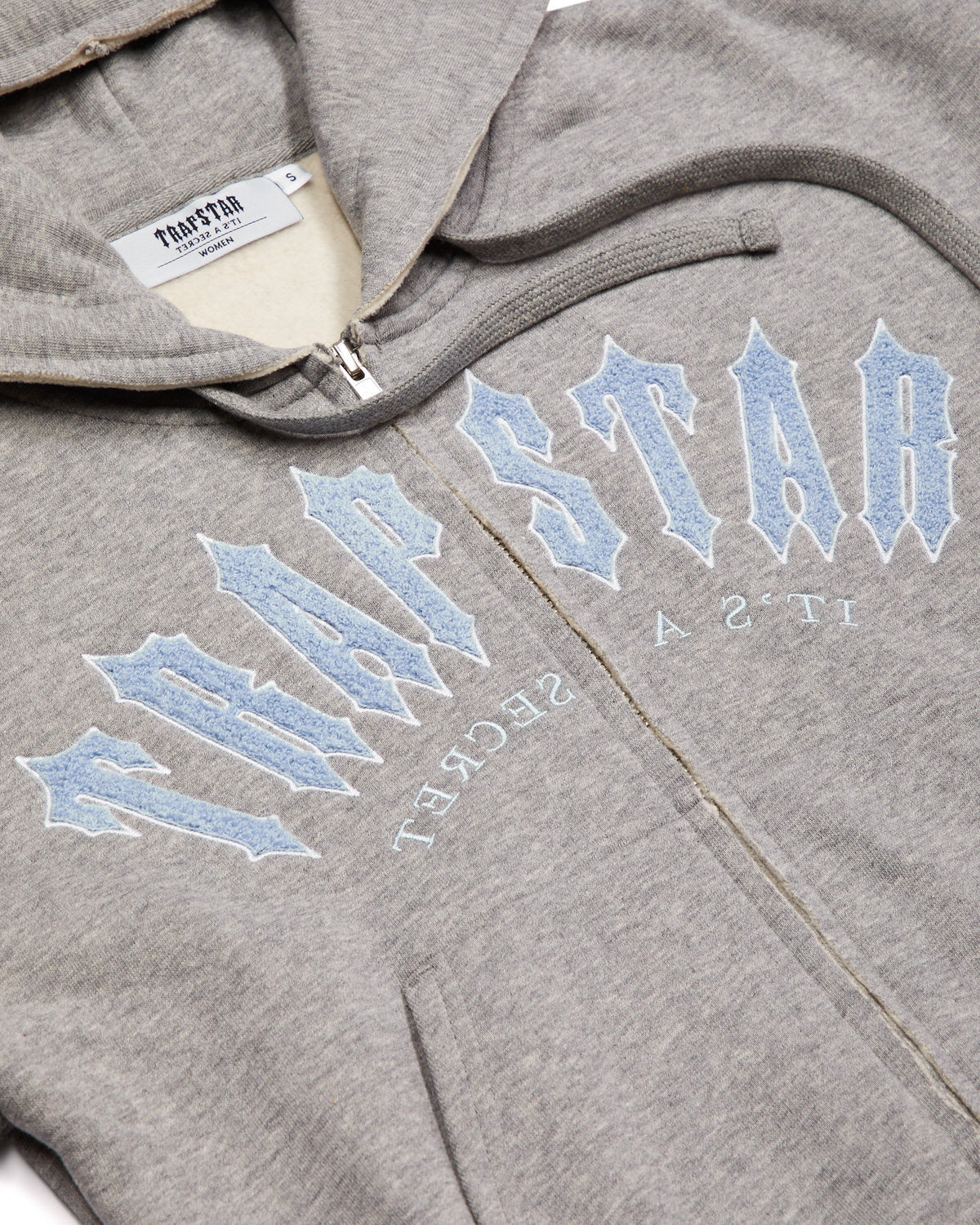 Trapstar Irongate Arch Chenille Embroidery Zip Through Track Hoodie Damen Grau Schweiz | LOVZGY927