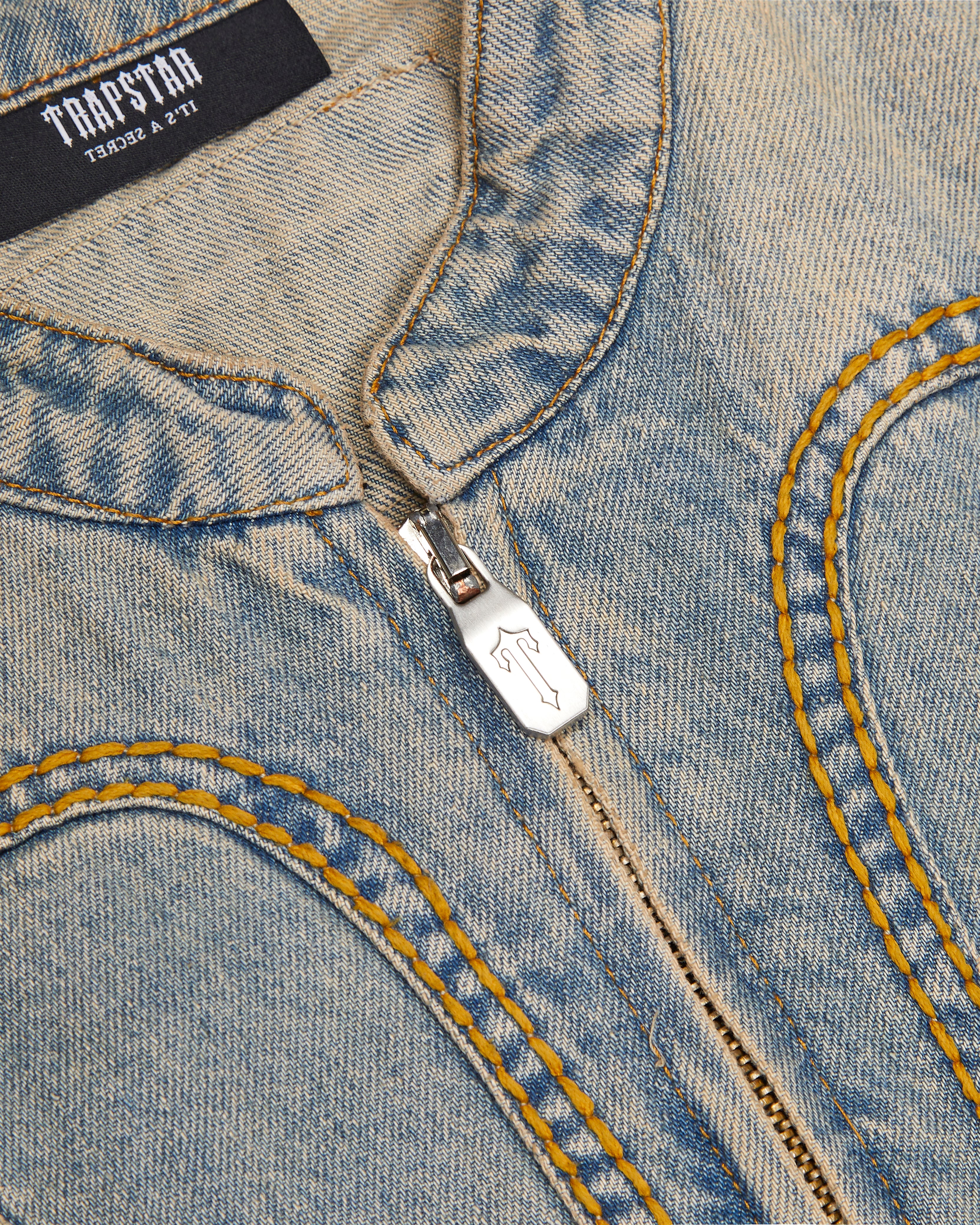 Trapstar Irongate Denim Motocross Jacken Herren Blau Schweiz | UVGMSO039