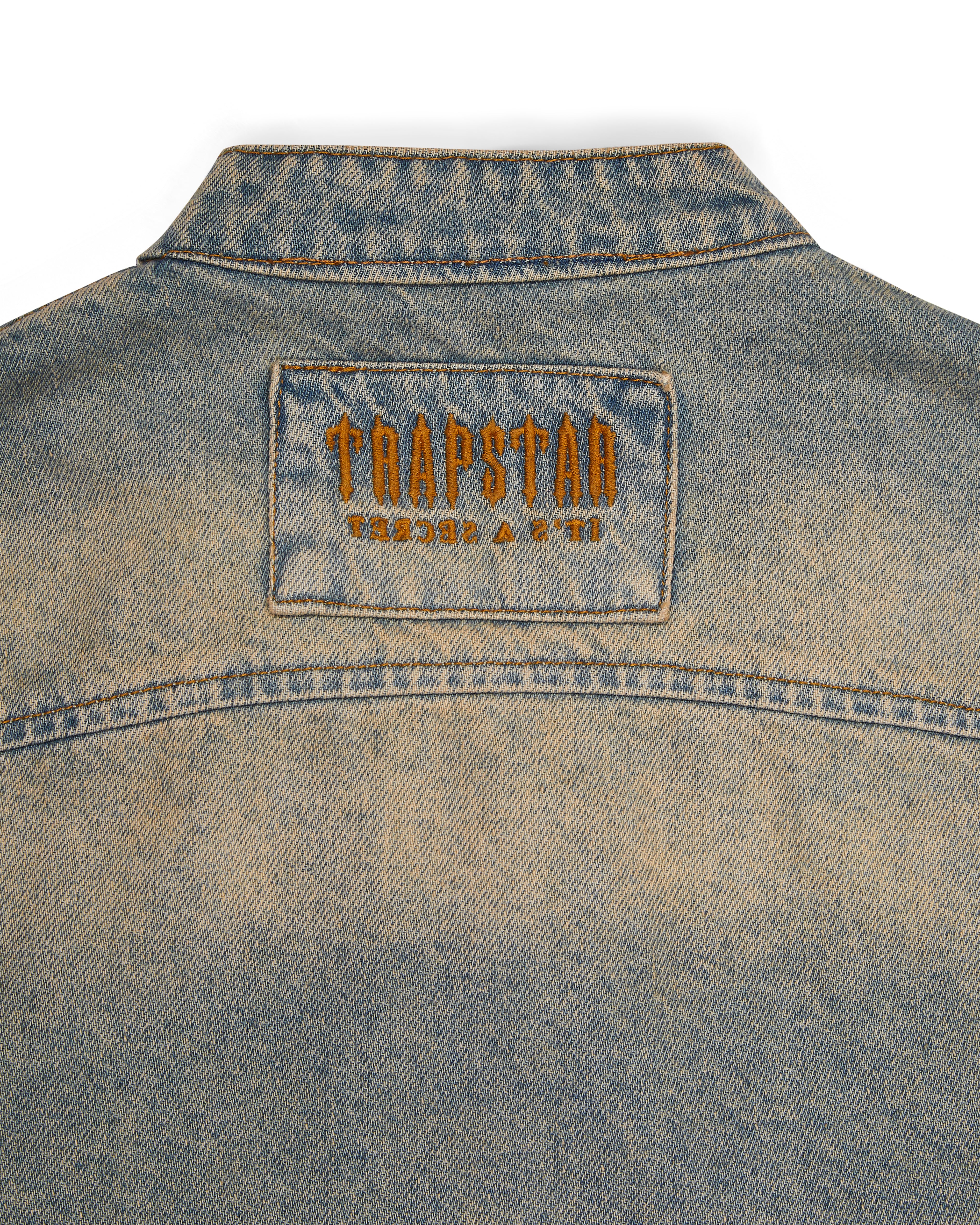 Trapstar Irongate Denim Motocross Jacken Herren Blau Schweiz | UVGMSO039