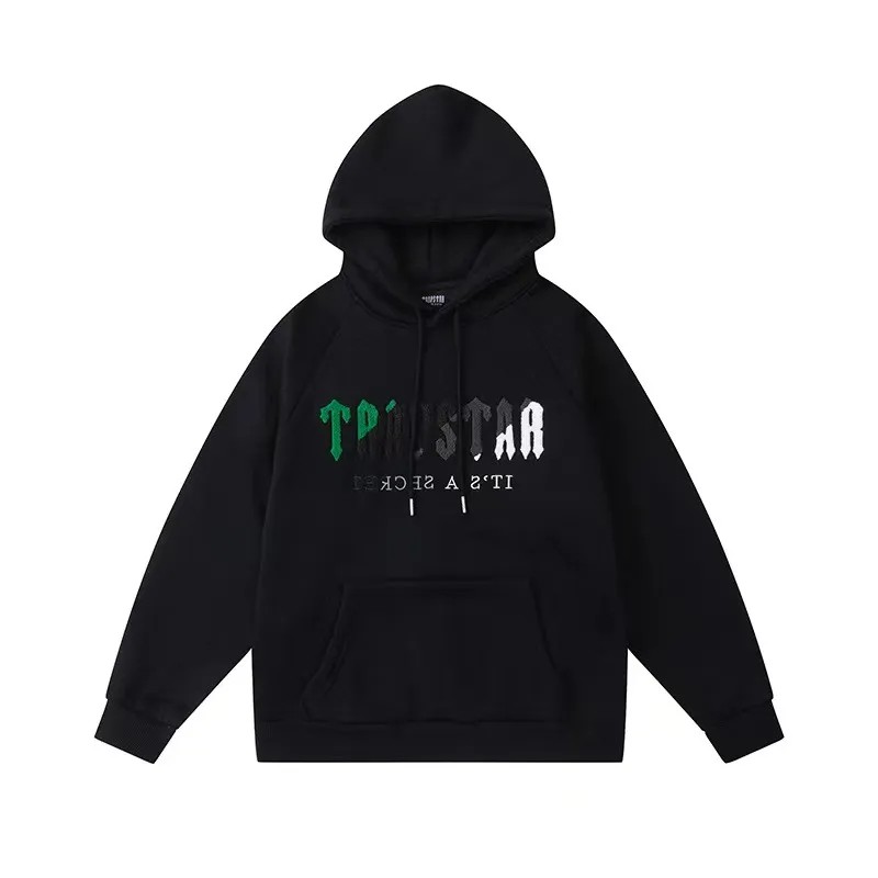 Trapstar It’s A Secret Green-Gray Logo Hoodie Herren Schwarz Schweiz | OJGEFM738