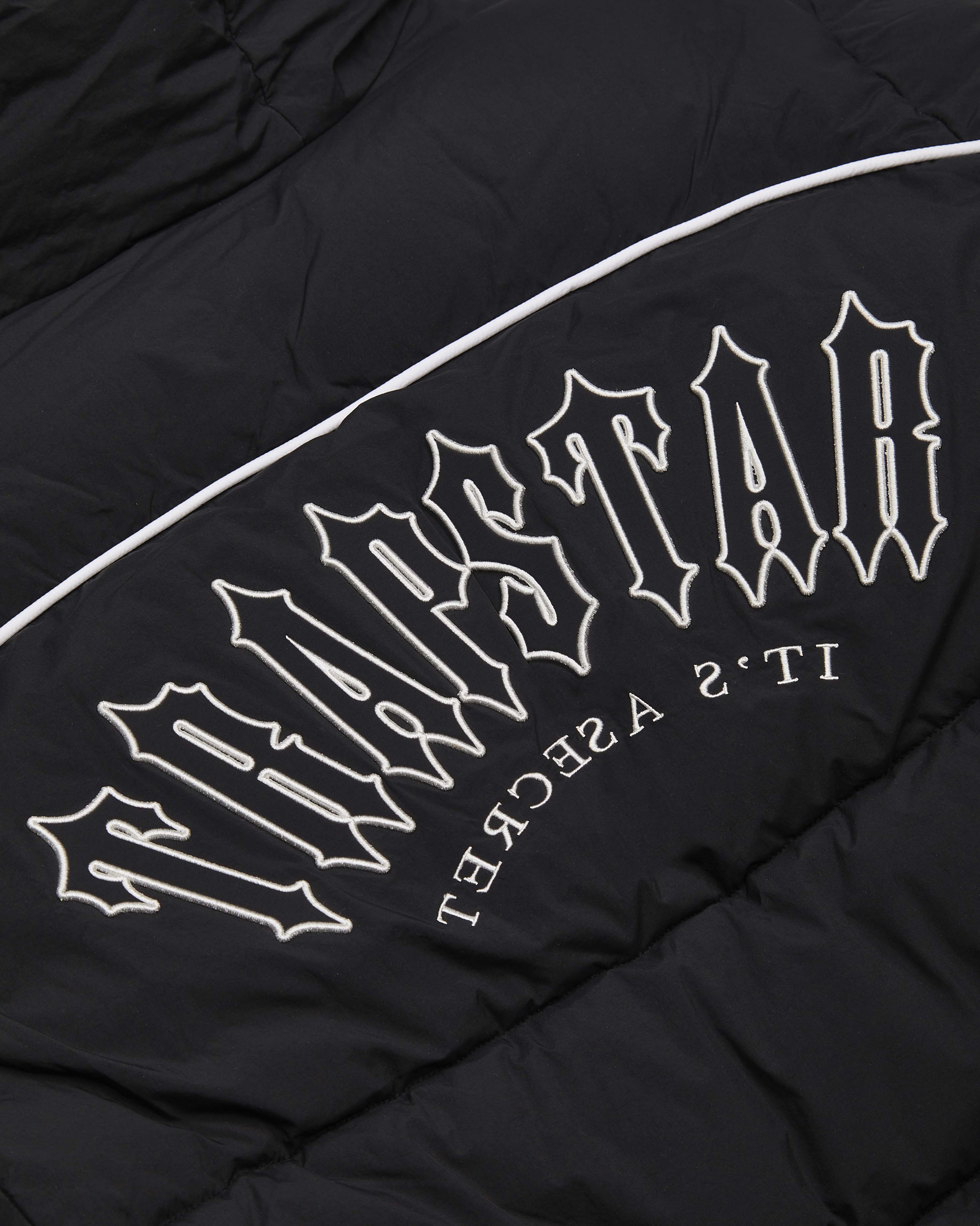 Trapstar PRE ORDER Irongate Arch Puffer Pufferjacket Herren Schwarz Weiß Schweiz | QBVIRN495