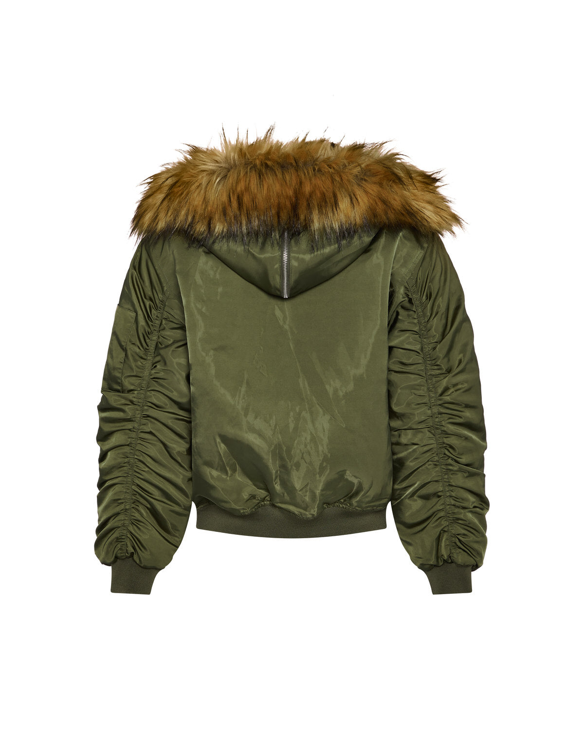 Trapstar Script Fur Hood Bomber Jacken Damen Khaki Schweiz | XHOWKA519