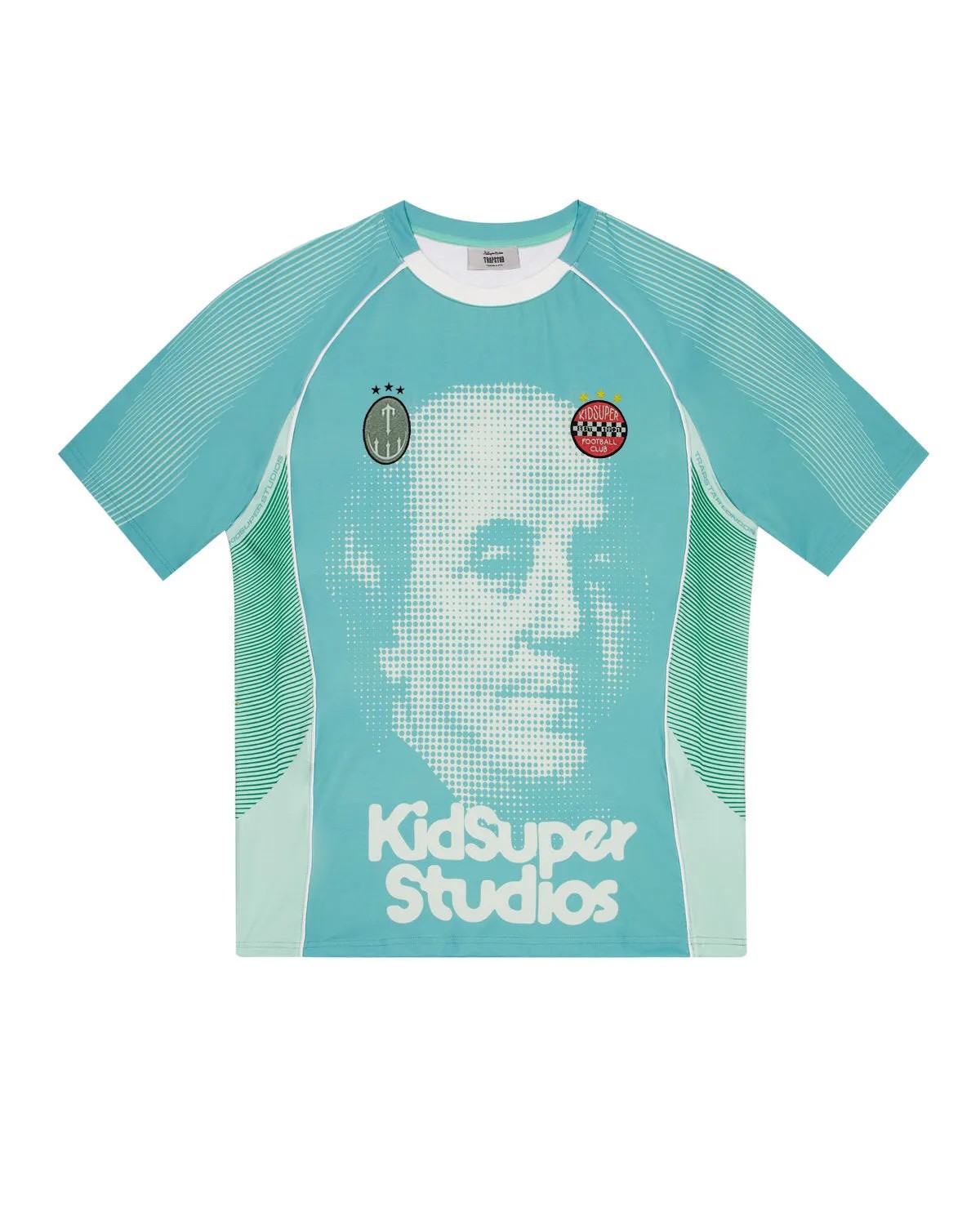 Trapstar X Kidsuper Football Trikot Herren Türkis Schweiz | EKSLAO906