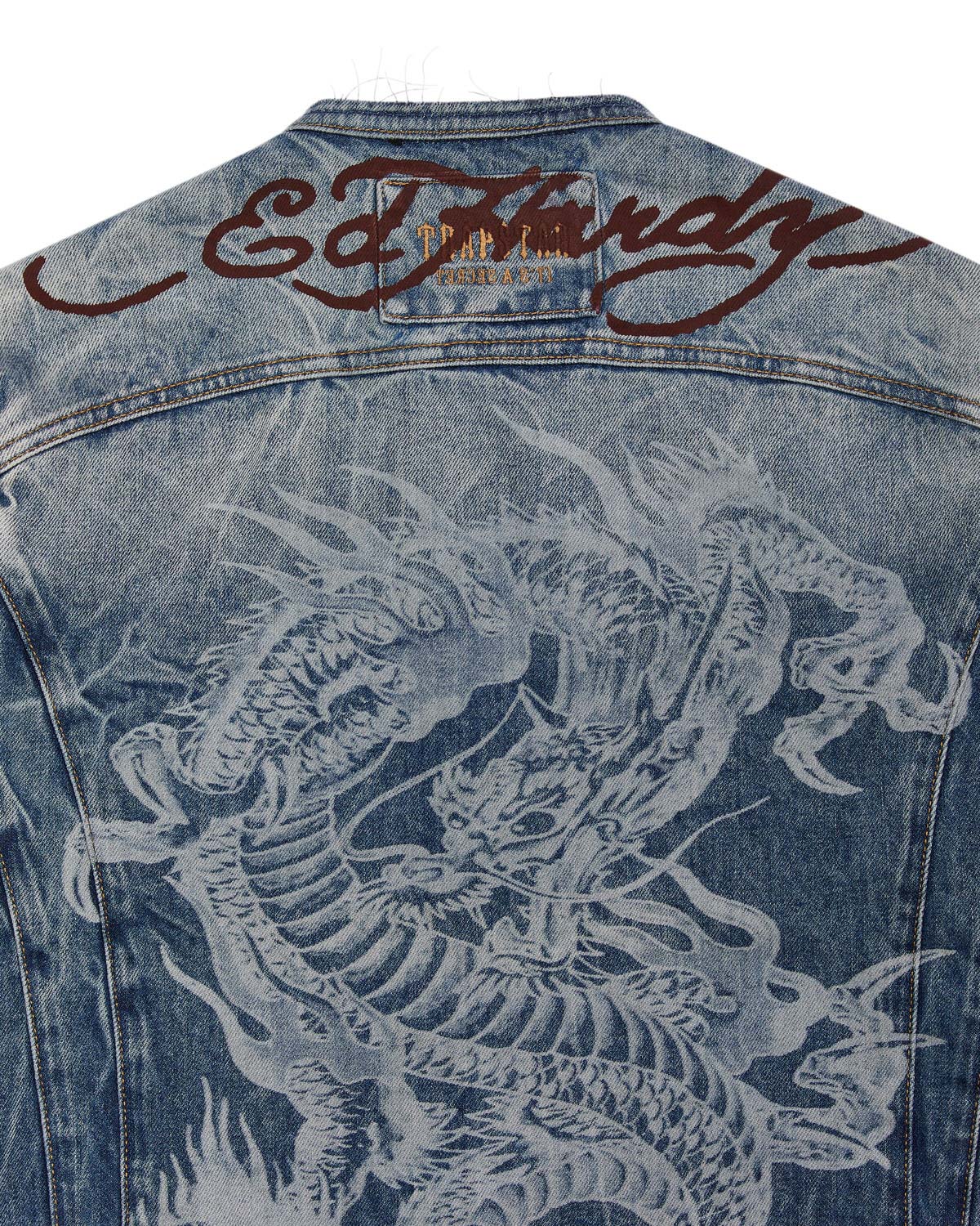 Trapstar x Ed Hardy Denim Jacken Herren Blau Schweiz | THRVUK729