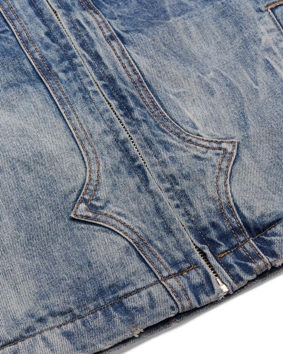 Trapstar x Ed Hardy Denim Jacken Herren Blau Schweiz | THRVUK729