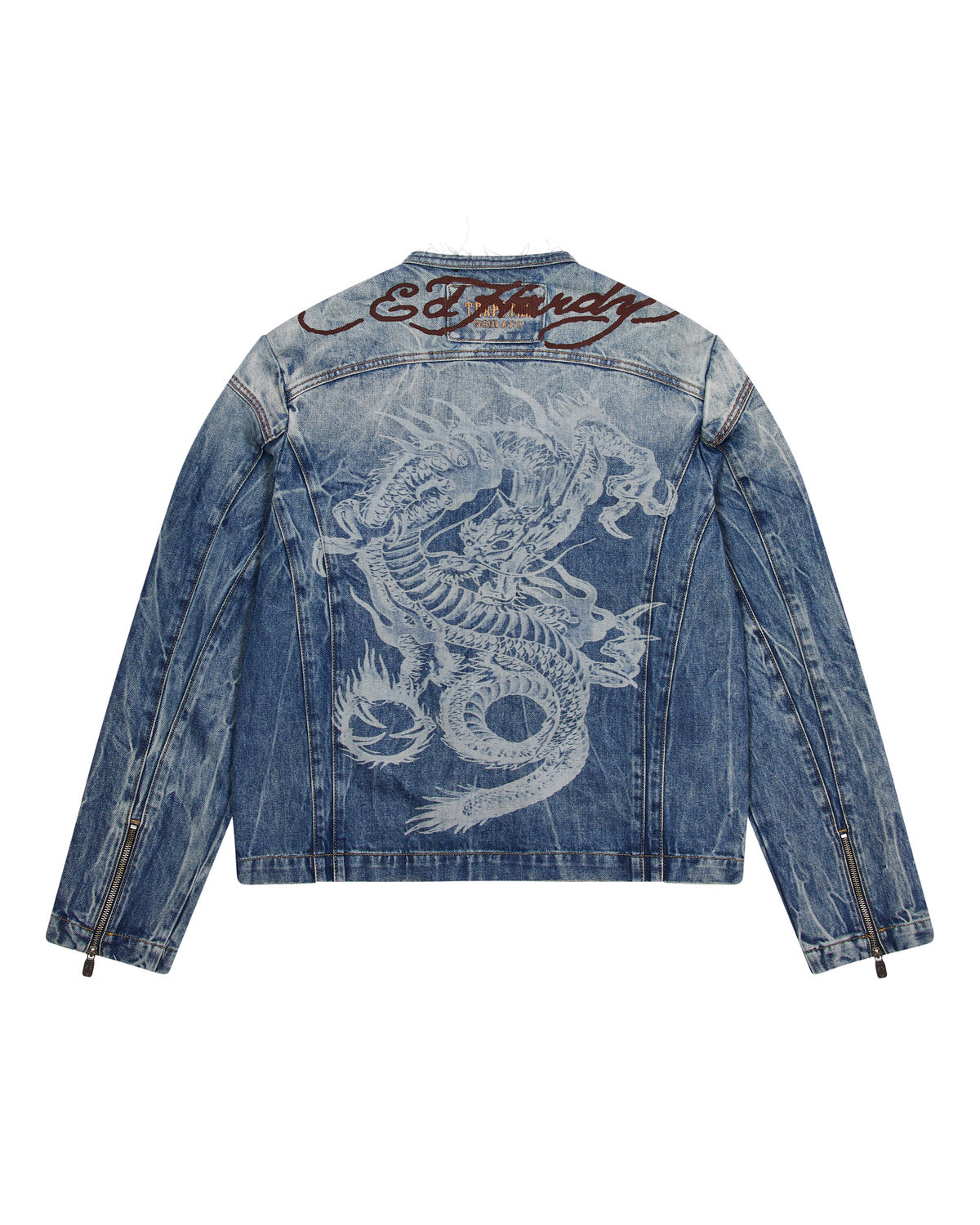 Trapstar x Ed Hardy Denim Jacken Herren Blau Schweiz | THRVUK729