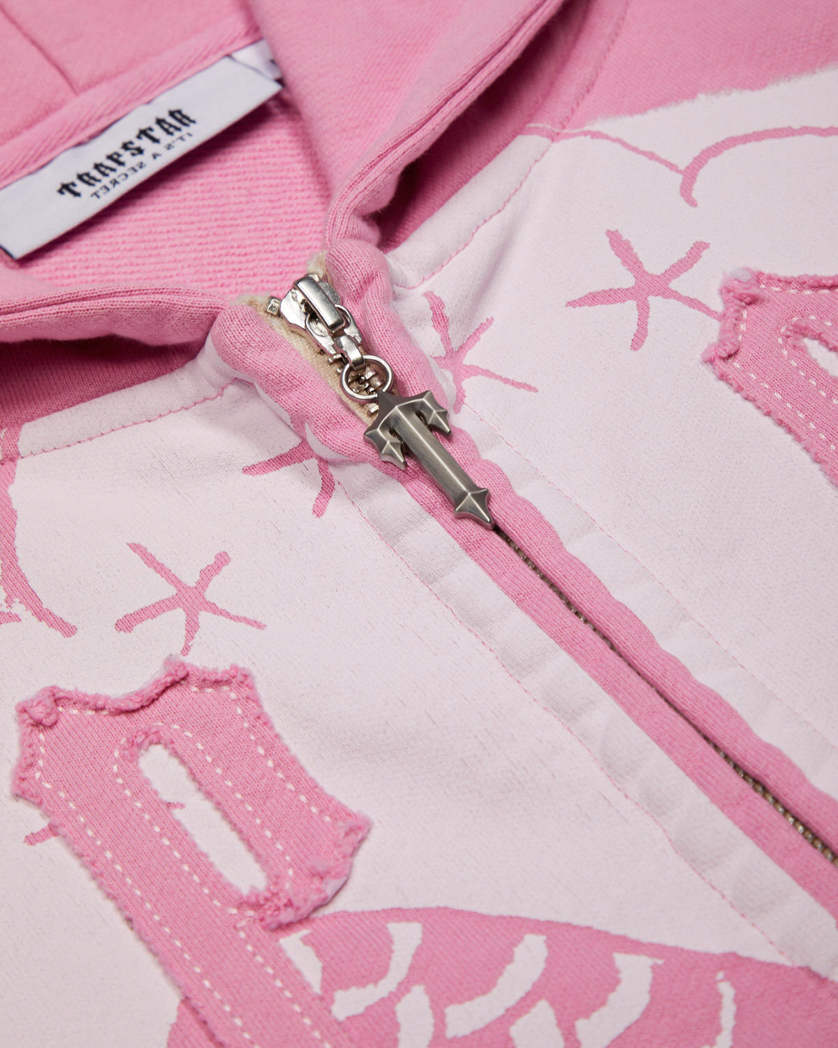 Trapstar x Ed Hardy Irongate Zip Through Hoodie Herren Rosa Schweiz | WKGAJL241